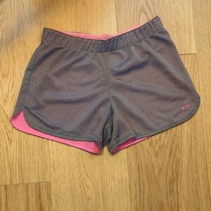 Kid's Gray and Pink Athletic Shorts